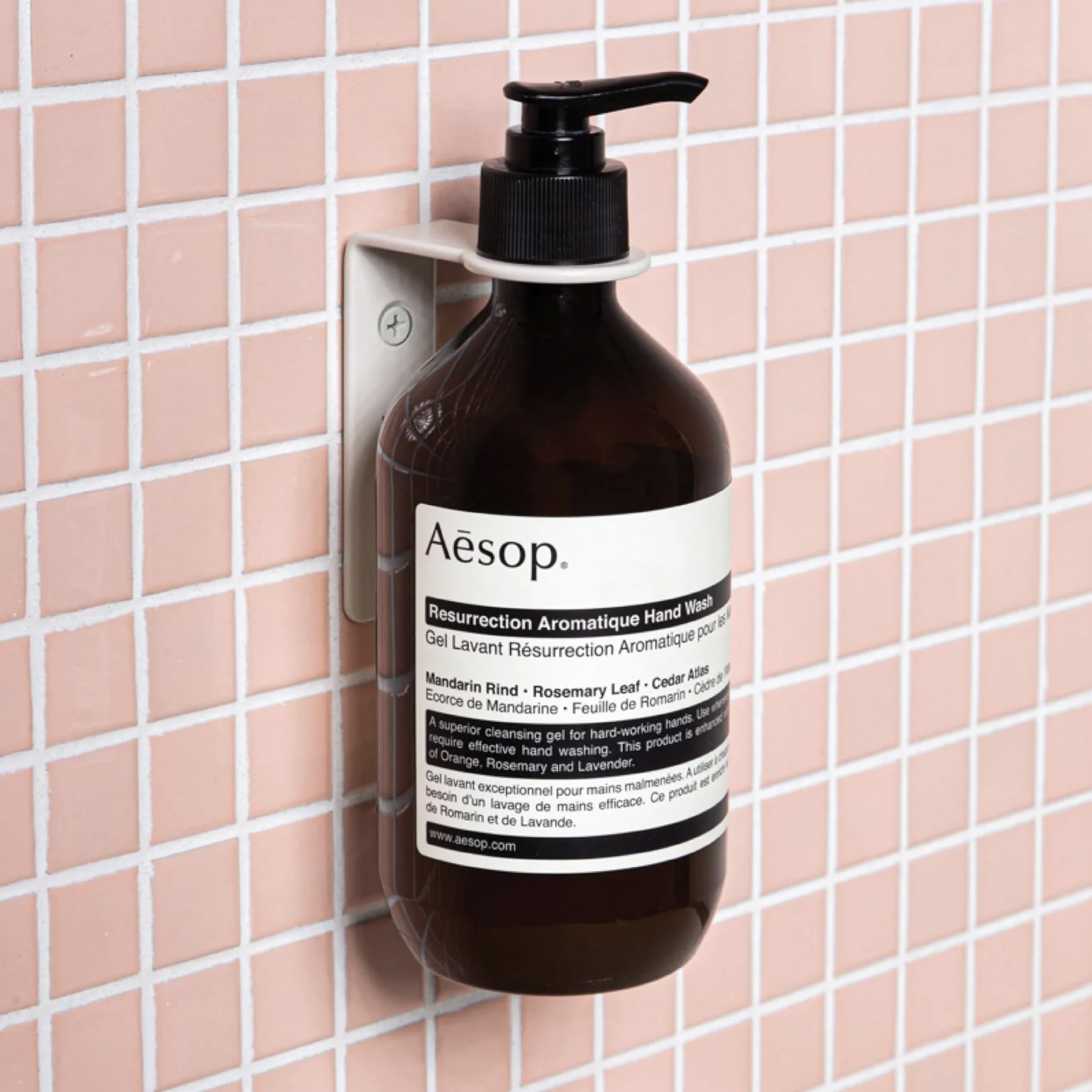 Aesop Resurrection Hand Wash liquid texture closeup for luxurious lather.