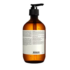 Aesop Resurrection Hand Wash vegan formulation with paraben-free badge.