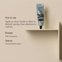 Aesop Reverence Aromatic Hand Balm texture close-up shows greaseless finish.