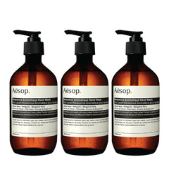 Aesop Reverence Aromatique Hand Wash bottle ready for cleansing and refreshment.