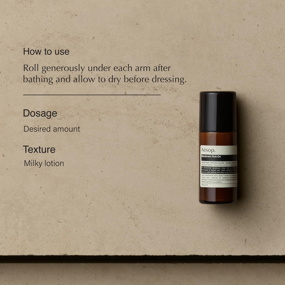 Underarm application close-up shows quick-drying, non-sticky use after shower