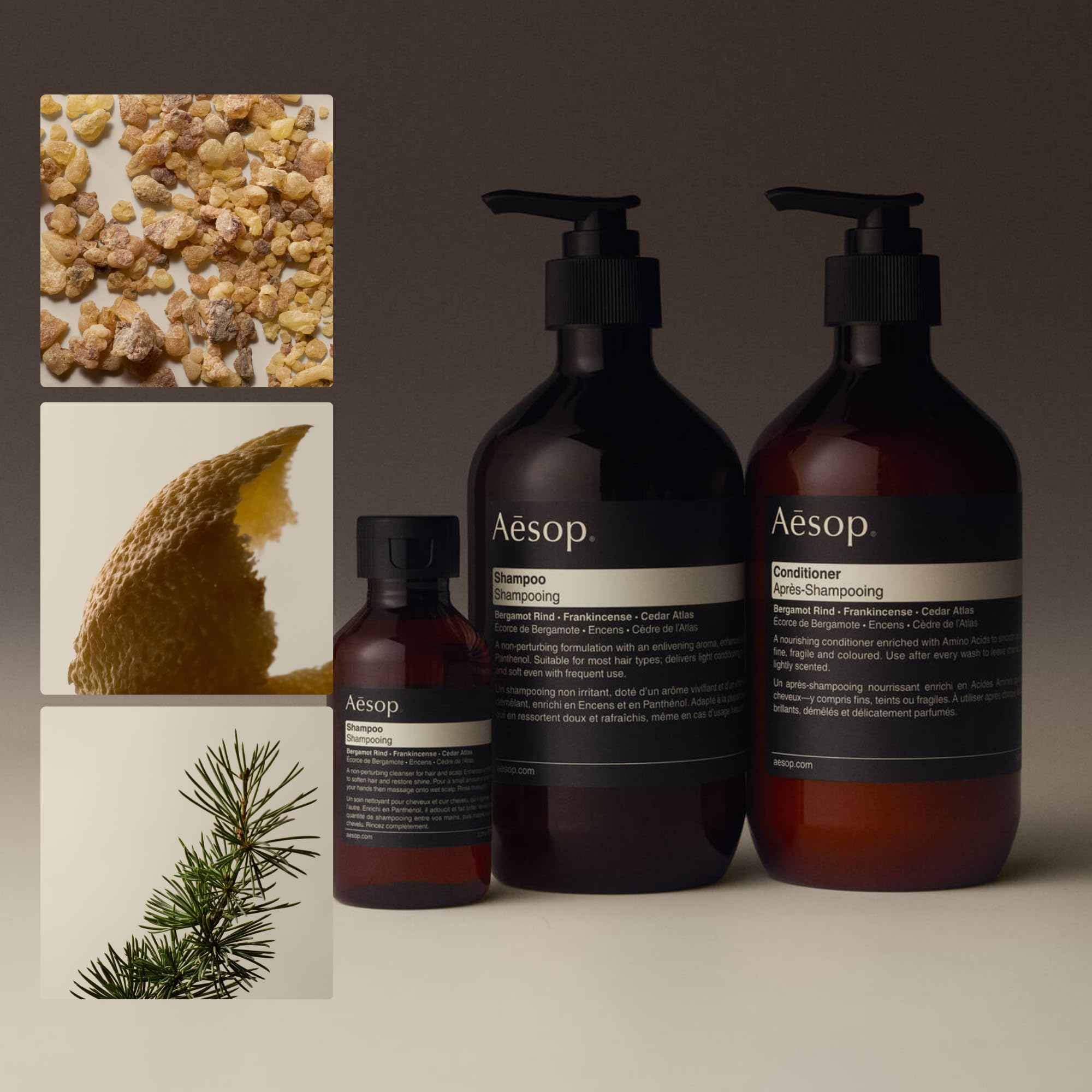 Aesop Shampoo Refill label confirms vegan and cruelty-free care.