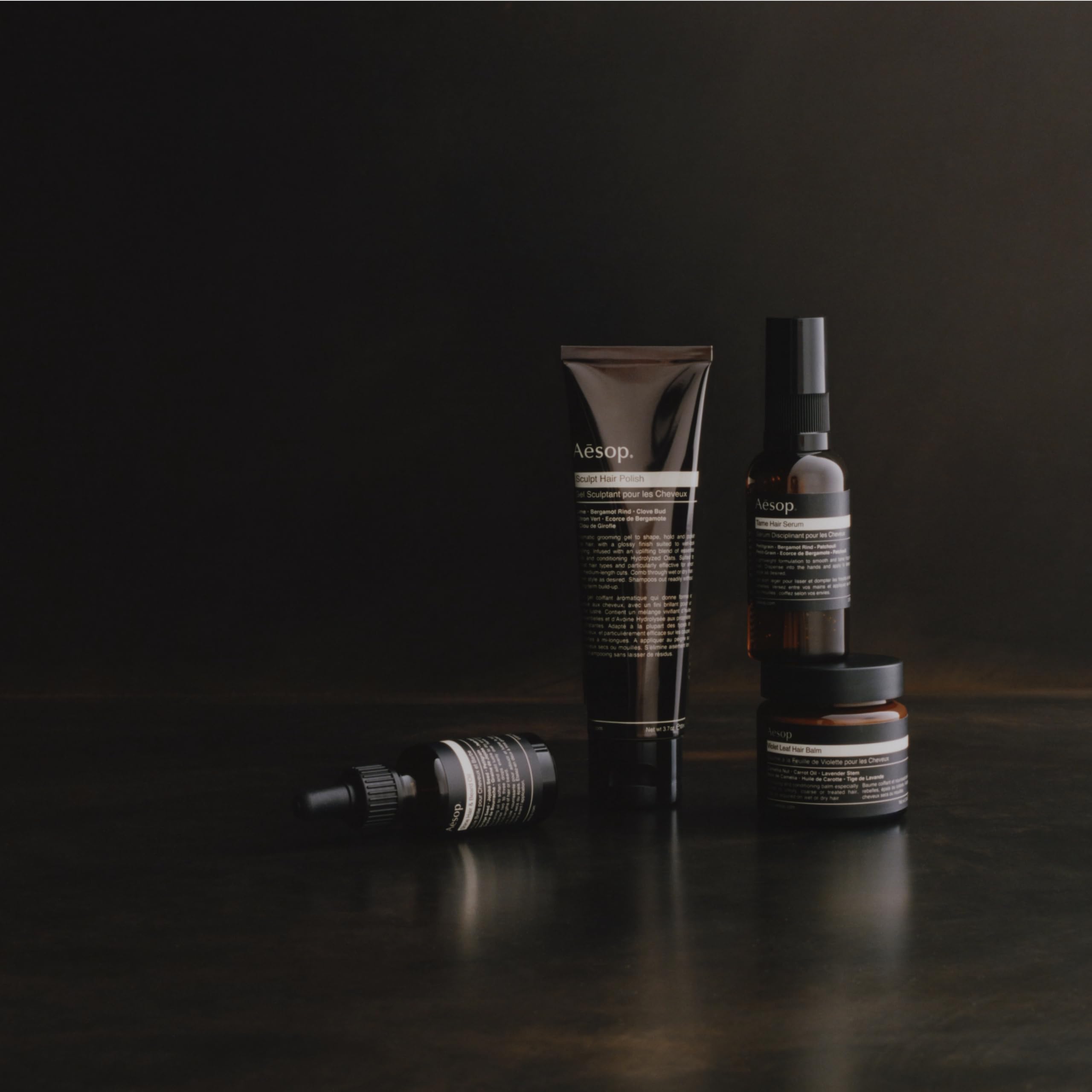 Vegan, cruelty-free label from Aesop on packaging.