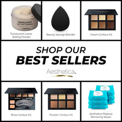 Aesthetica Banana Loose Setting Powder matte finish maintains makeup freshness all day.
