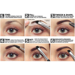 Aesthetica spoolie brush duo for blending and grooming brows.