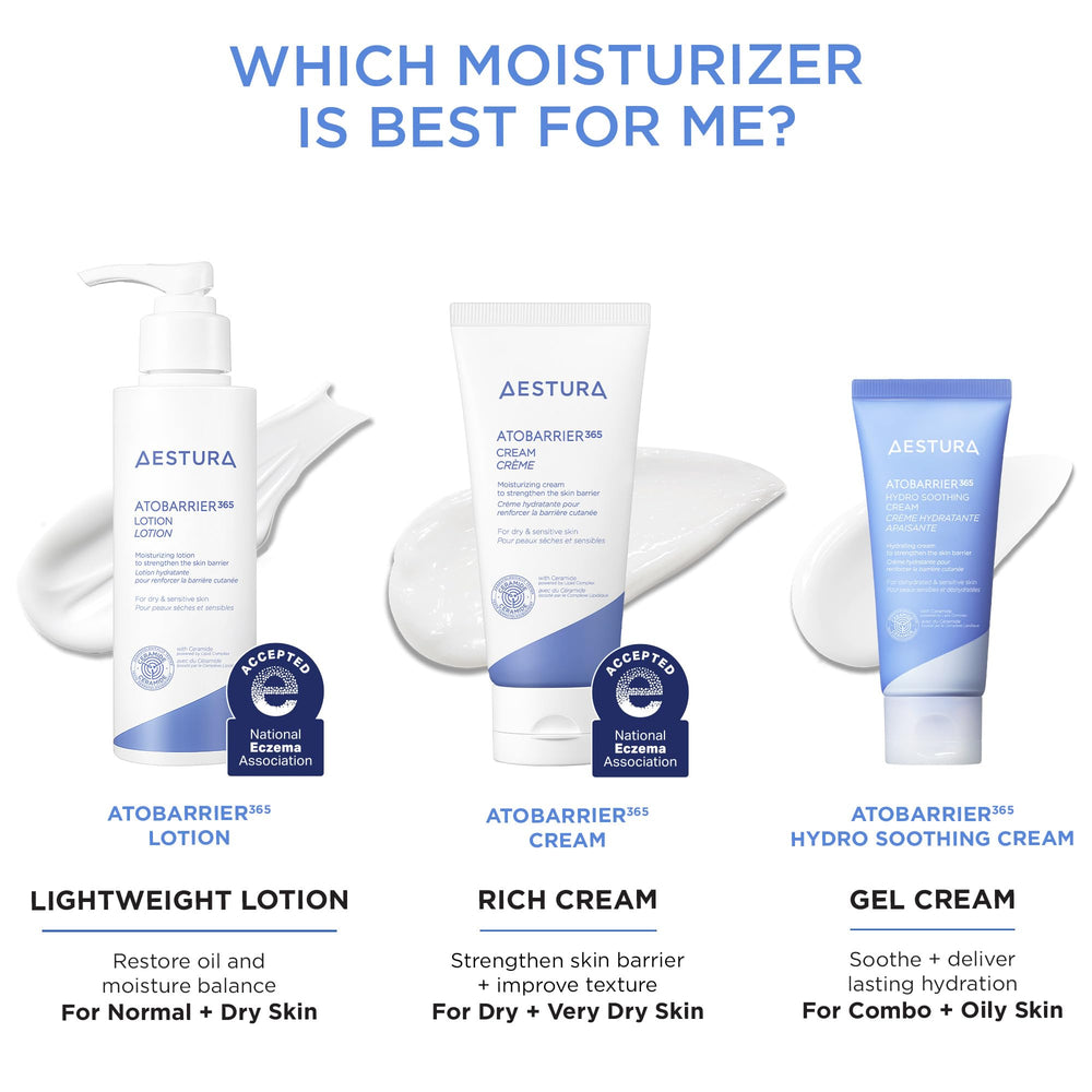 AESTURA ATOBARRIER365 application on cheek illustrates gentle layering routine