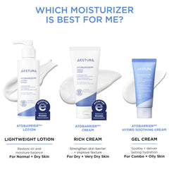 AESTURA ATOBARRIER365 application on cheek illustrates gentle layering routine
