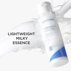 Close-up of AESTURA ATOBARRIER365 Hydro Essence texture showing lightweight feel