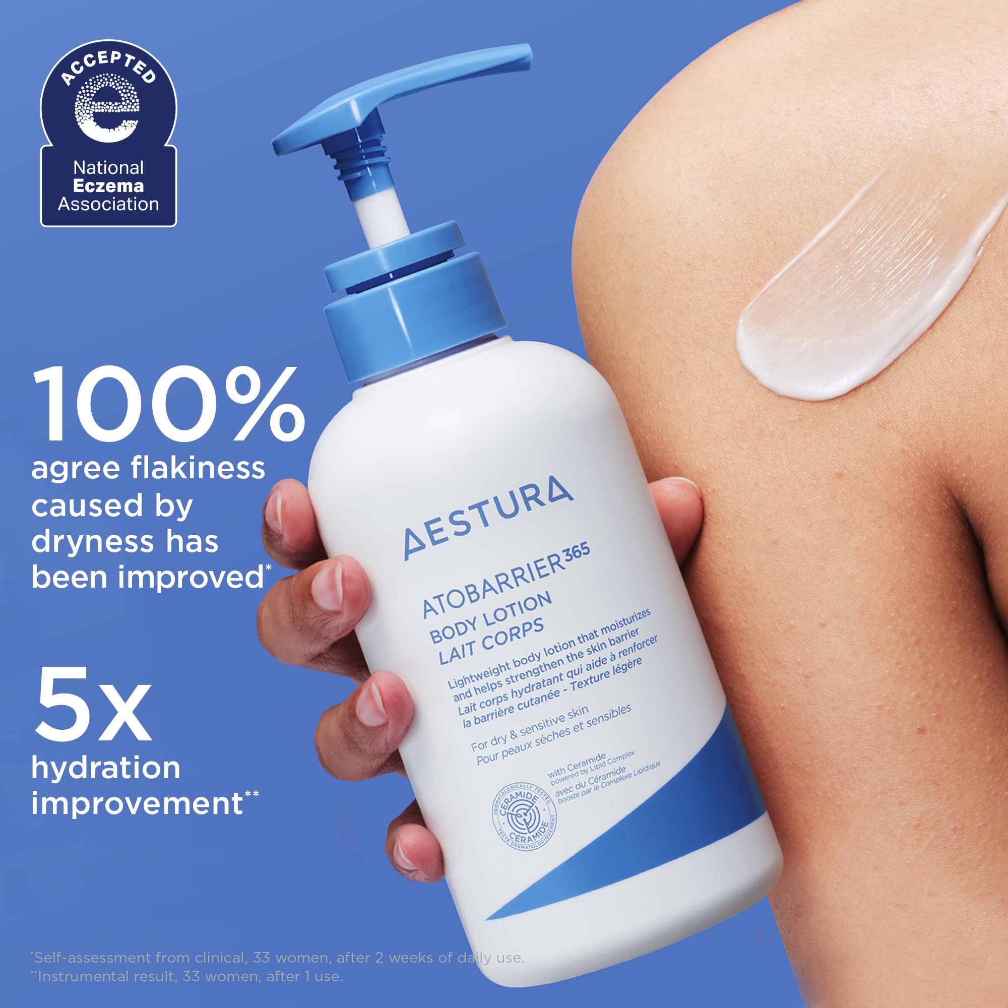 AESTURA ATOBARRIER365 skin closeup reveals hydrated, smooth appearance after use.