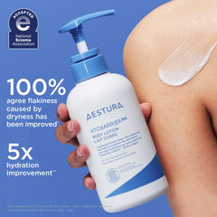 AESTURA ATOBARRIER365 skin closeup reveals hydrated, smooth appearance after use.