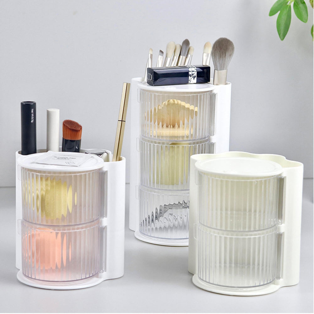AevumTech two-layer design fits makeup, jewelry and hair accessories neatly.