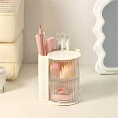 AevumTech hairbrush holder keeps brushes upright and organized on your vanity.