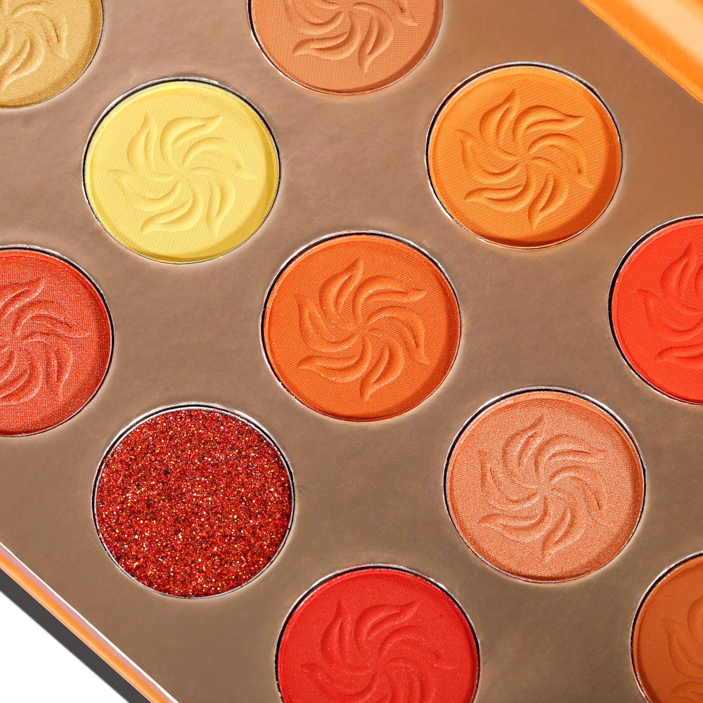 Afflano Sunset glitter shades add dimension for party or glam makeup.
