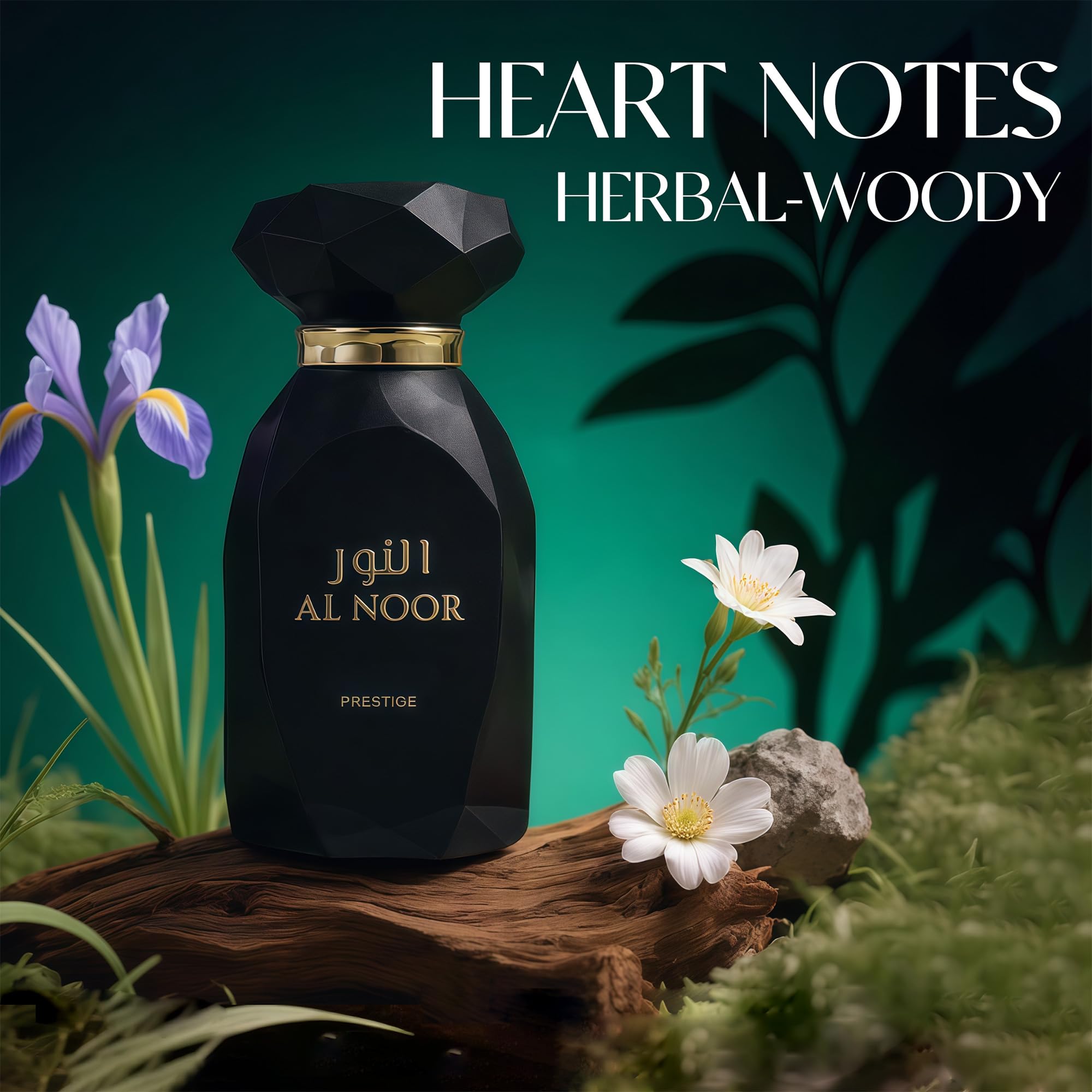 AFLUXE AL NOOR PRESTIGE heart notes iris fig fruit reveal refined character.
