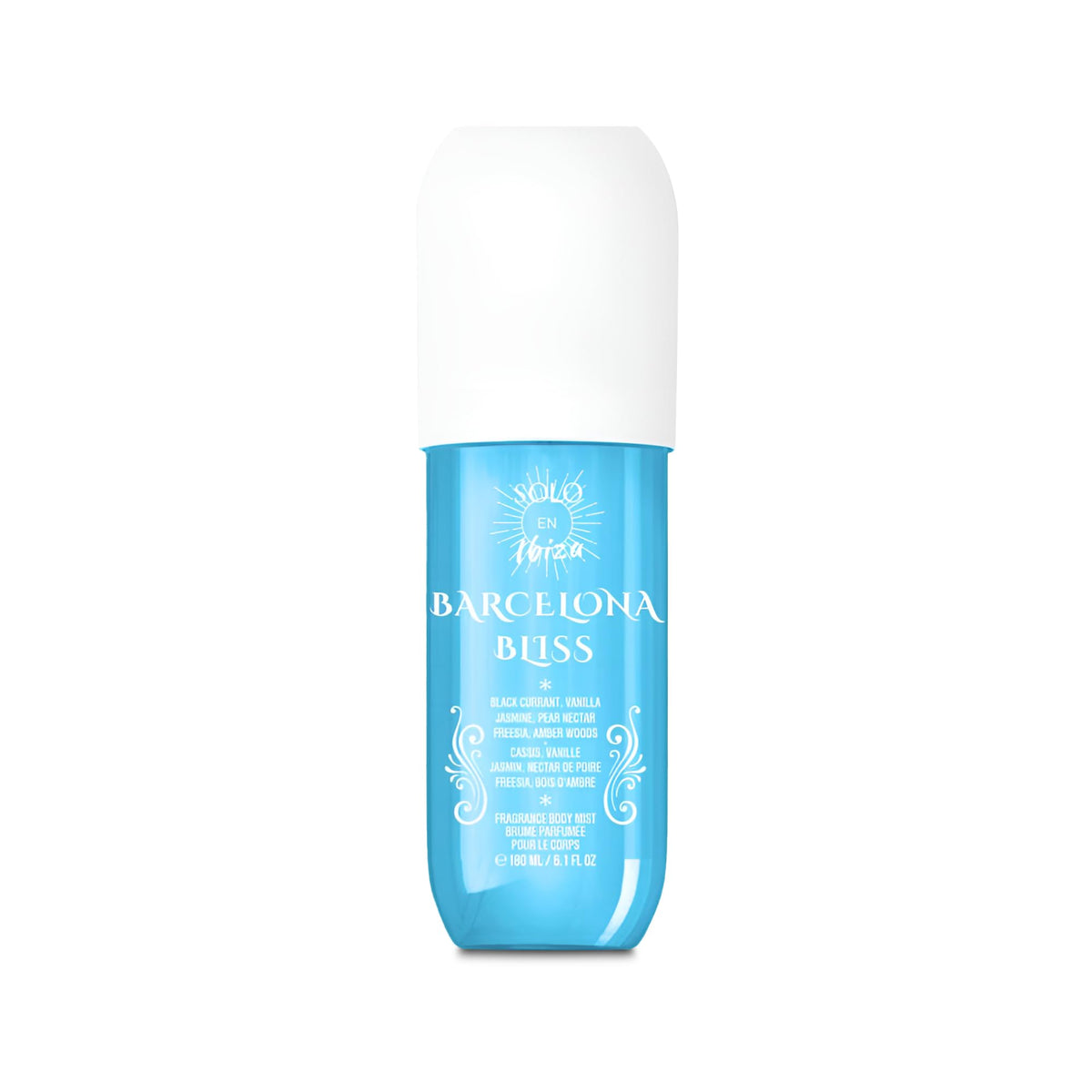 AFLUXE Barcelona Bliss bottle front view, elegant aroma ready to elevate daily wear