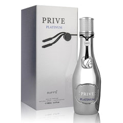 Afluxe Priv Platinum bottle-front view showcasing premium design for daily confidence.
