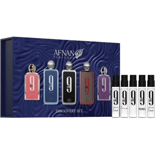 Afnan 9-Series Discovery Kit front view, ideal for gifting and trial testing.