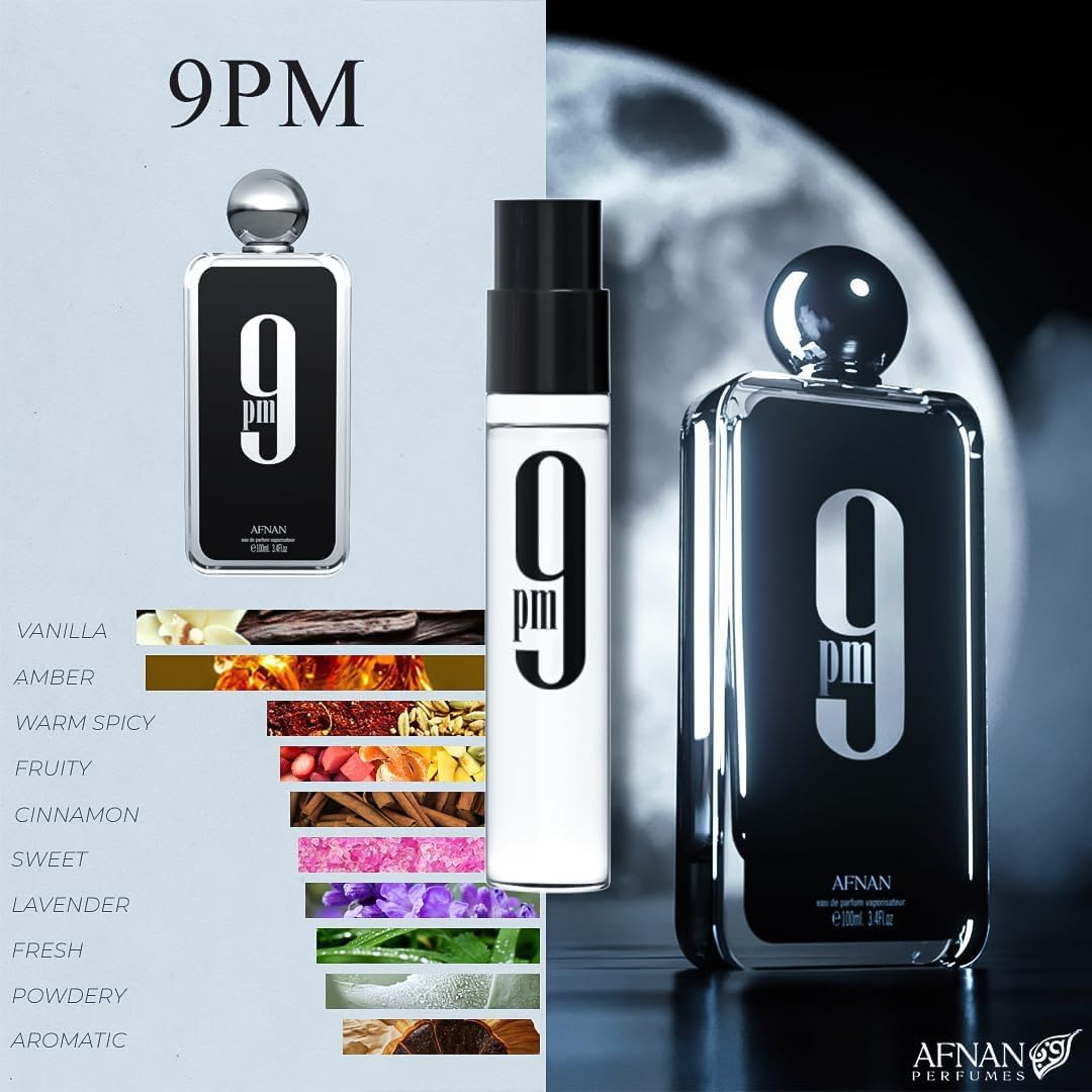Afnan 9AM Dive Unisex bottle angled to showcase its versatile scent.