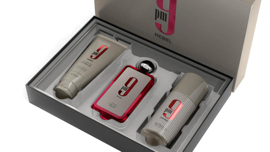 Afnan 9 PM Rebel deodorant bottle, convenient all-day freshness and subtle scent.