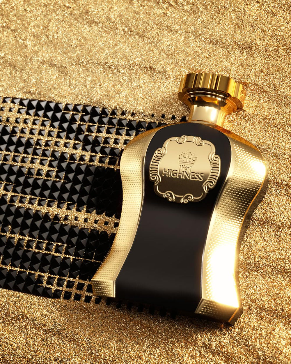 Afnan Highness Black packaging display signaling premium gifting.