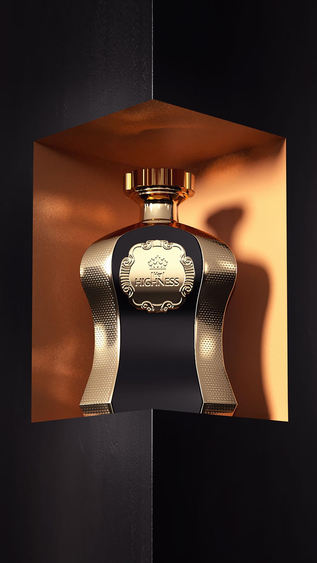 Afnan Highness Black travel atomizer for on-the-go fragrance.