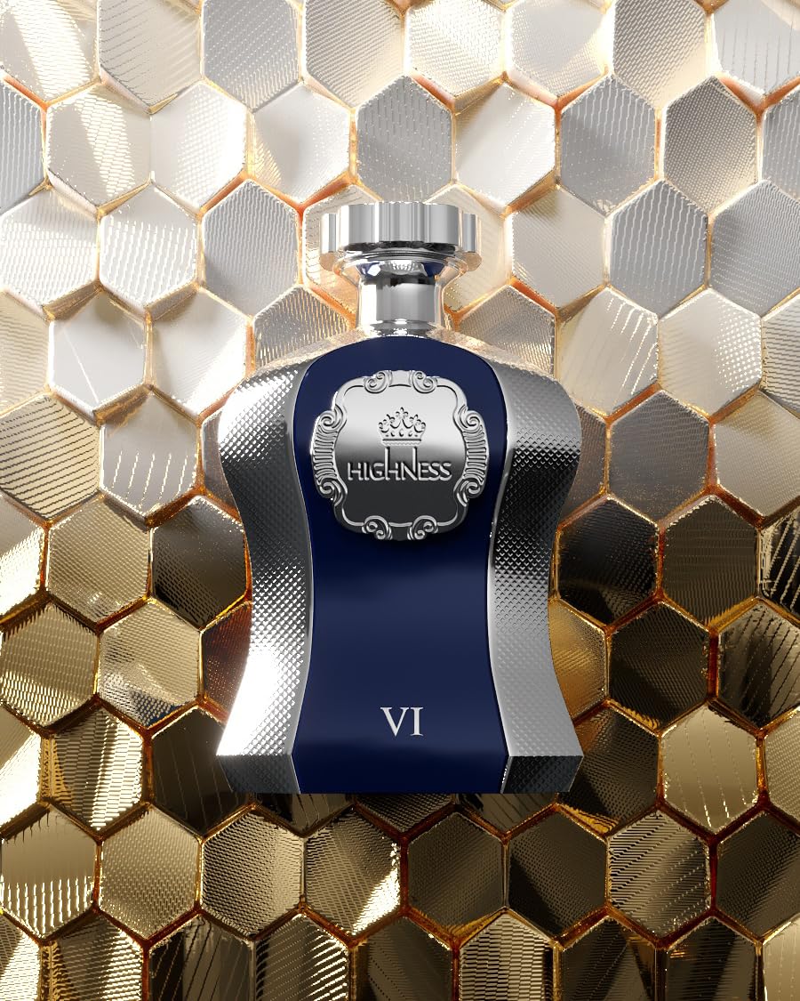Afnan Highness Blue heart notes: lavender and patchouli add depth and mystery.
