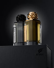 Afnan Lynked Forever Gold lifestyle scene suggests confident everyday elegance.