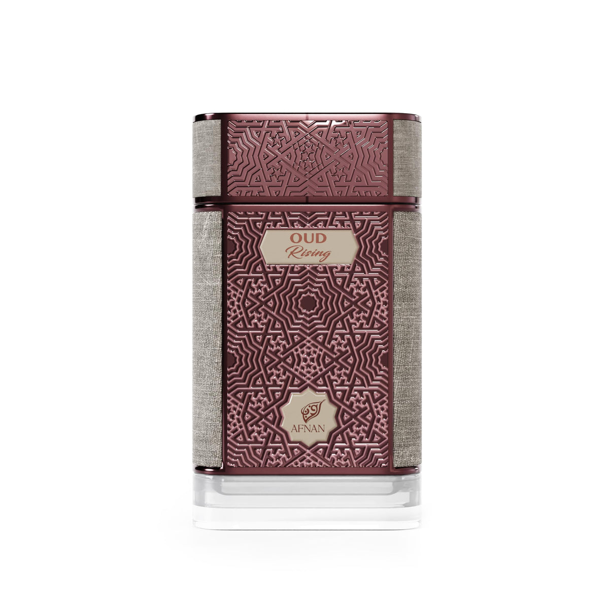 Afnan Oud Rising bottle opening, rich oud notes for evening elegance.