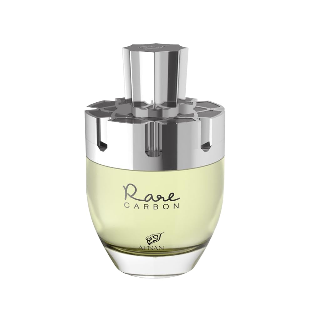 Afnan Rare Carbon bottle, front view, ideal for daily elegance.
