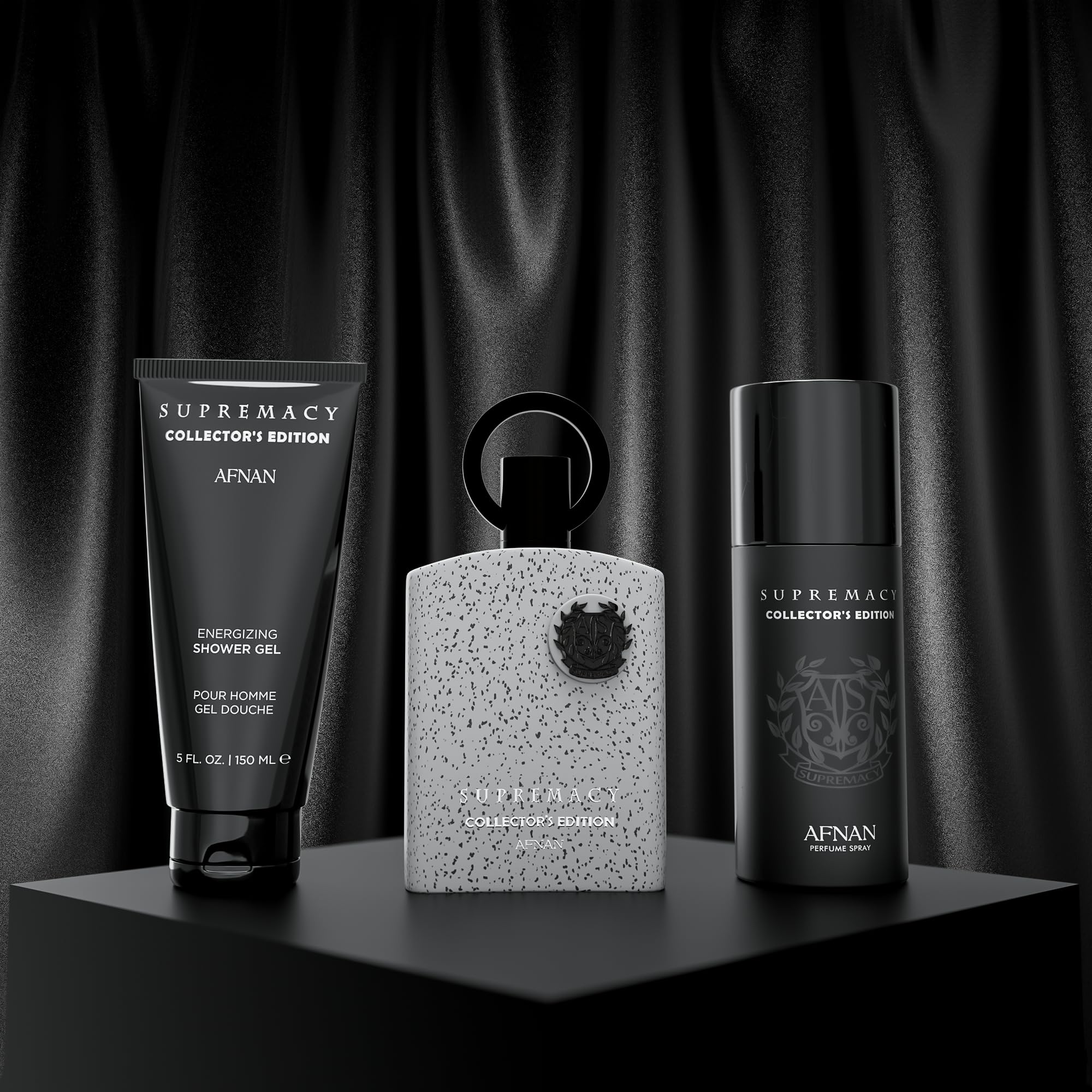 Afnan Supremacy gift set packaging offers a premium gift option.