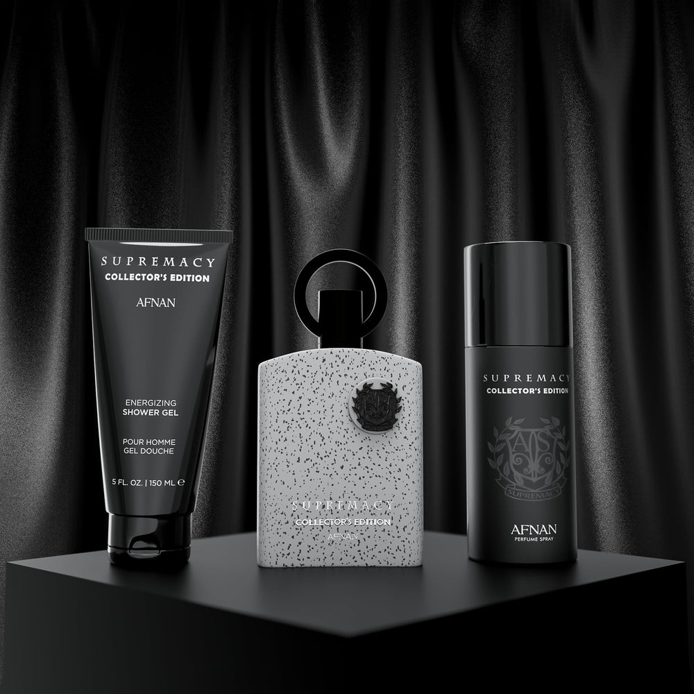 Afnan Supremacy gift set packaging offers a premium gift option.