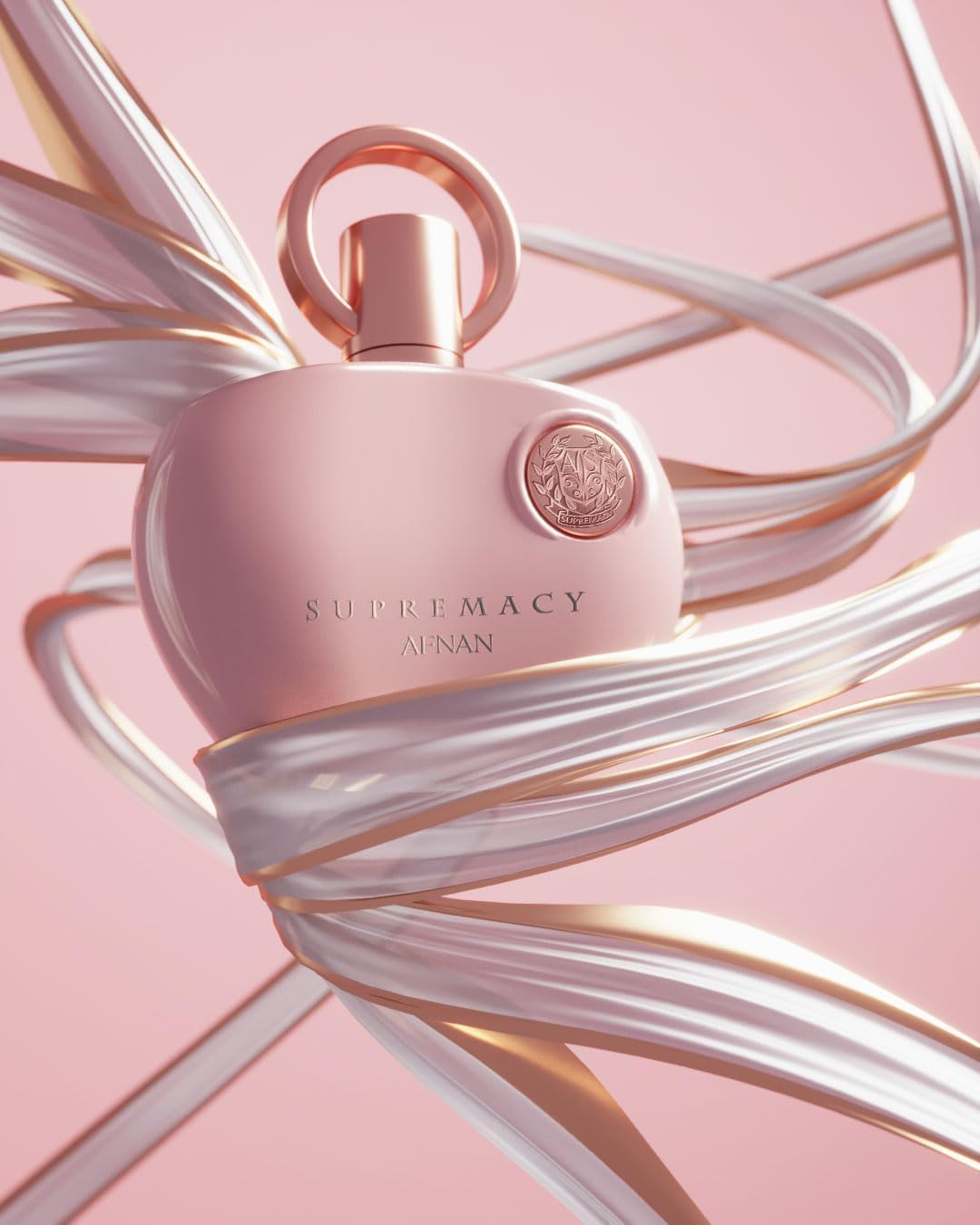 Afnan Supremacy Pink spray action, suggesting a smooth, even mist