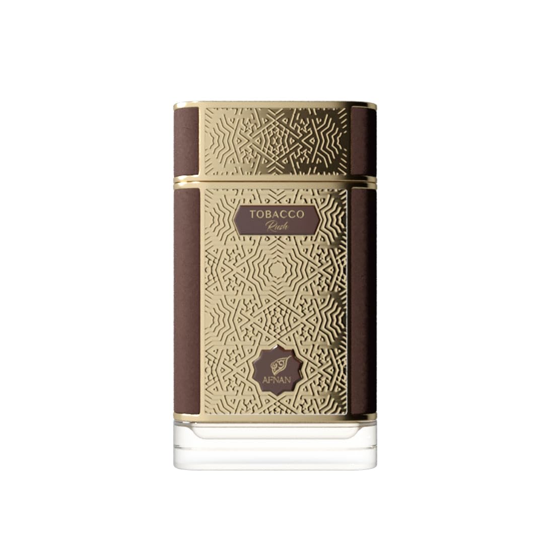 Afnan Tobacco Rush opening notes highlighted by warm spices for daily confidence.
