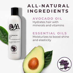 African Afro AA Curl Enhancing Cream applied on hair on damp strands.