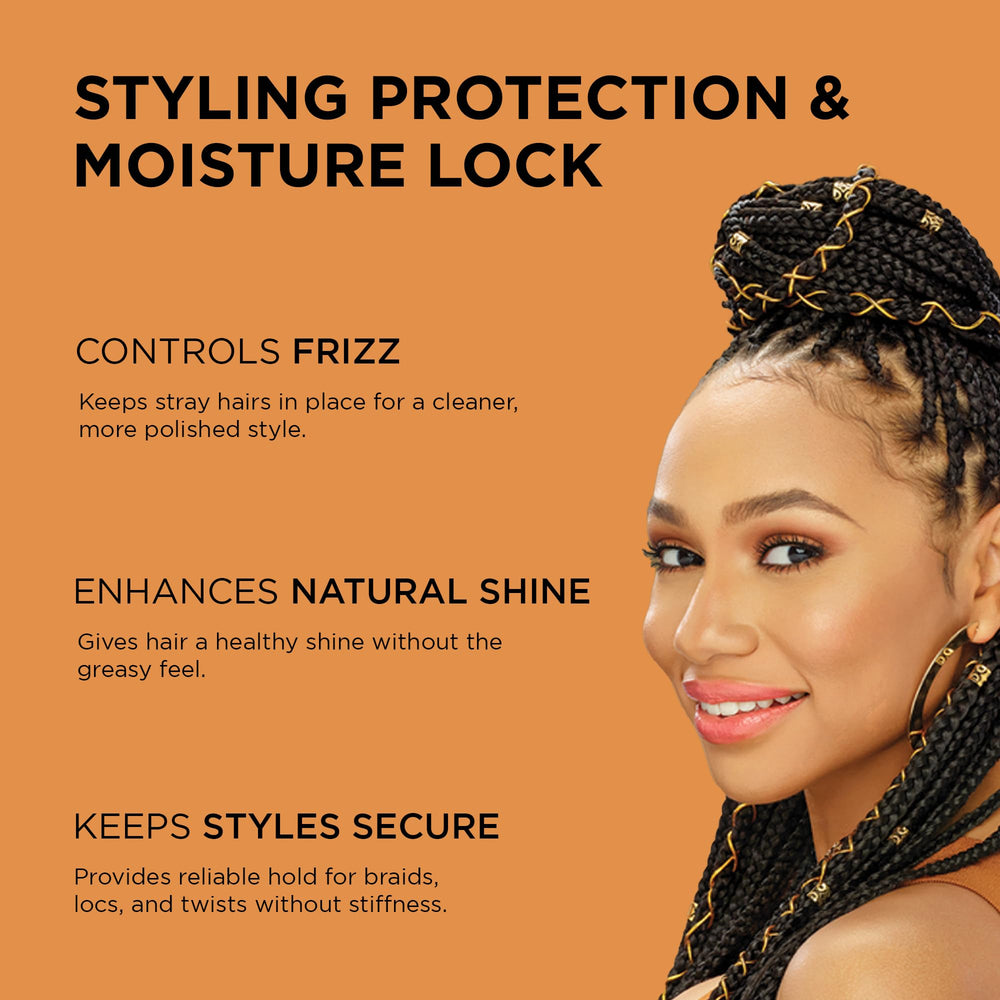 African Pride gel on loc styling for neat, frizz-free retwists.