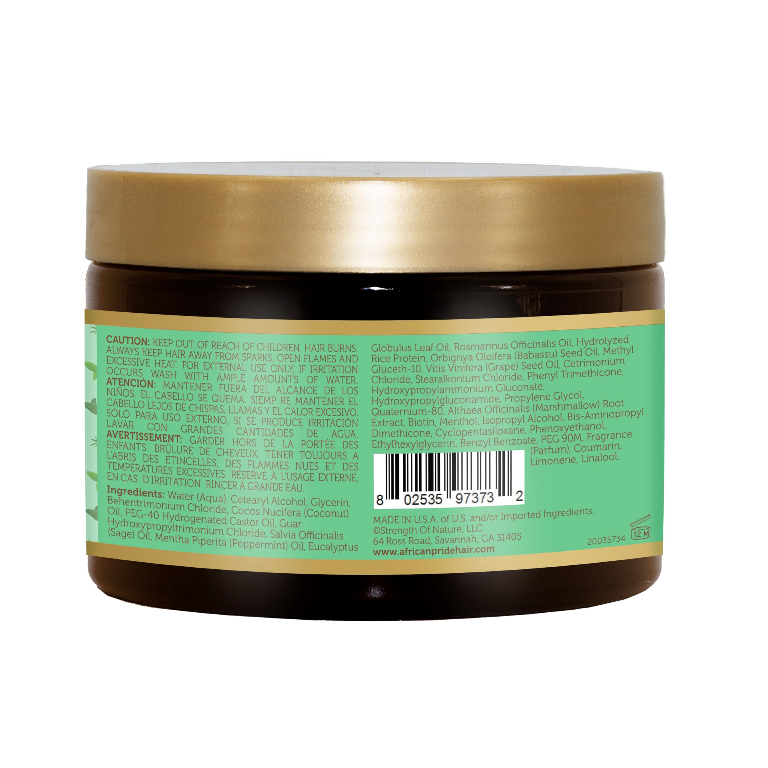 African Pride Feel It Formula masque applied to wet hair for deep nourishment.