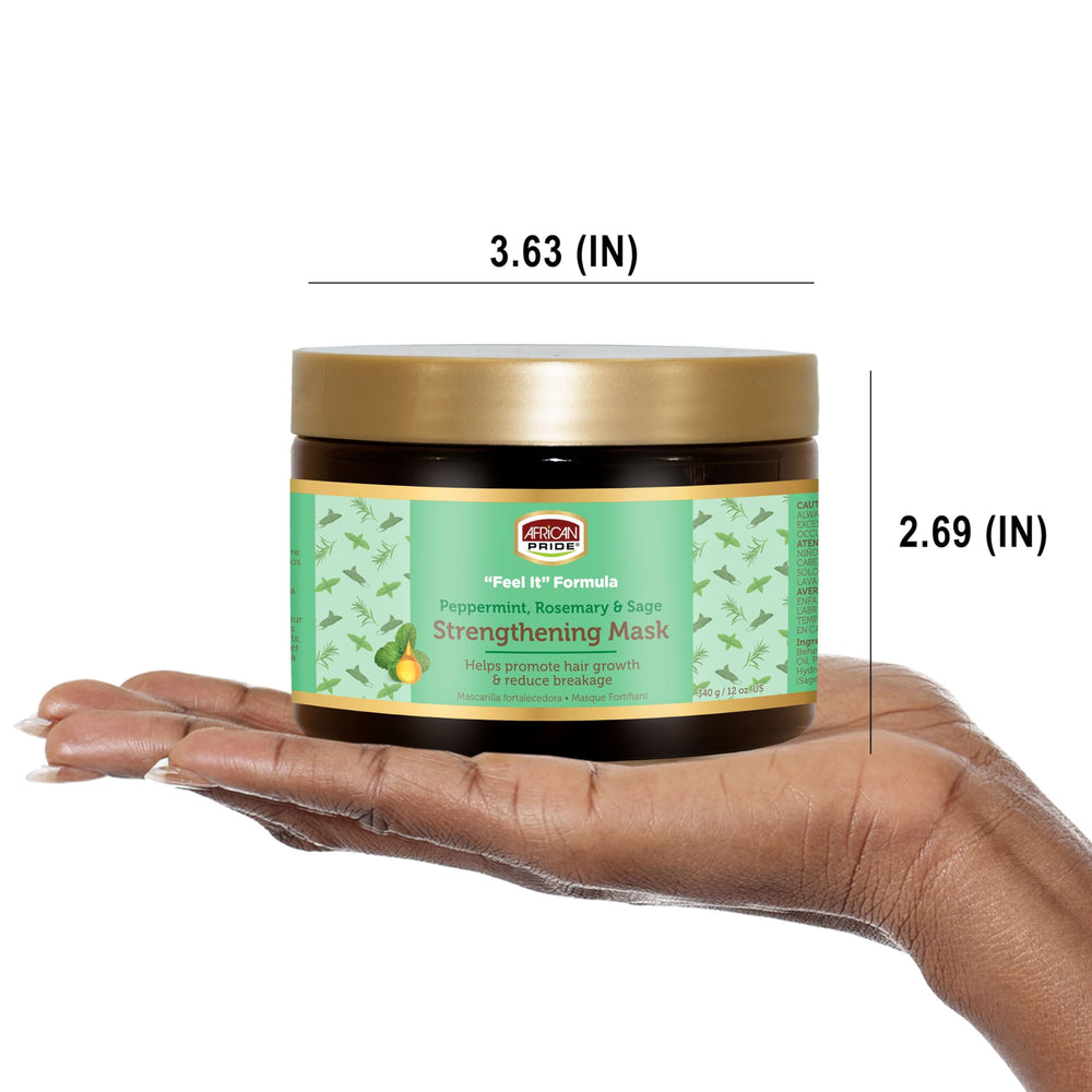 African Pride Feel It Formula sage oil—soothes scalp and helps maintain healthy shine.
