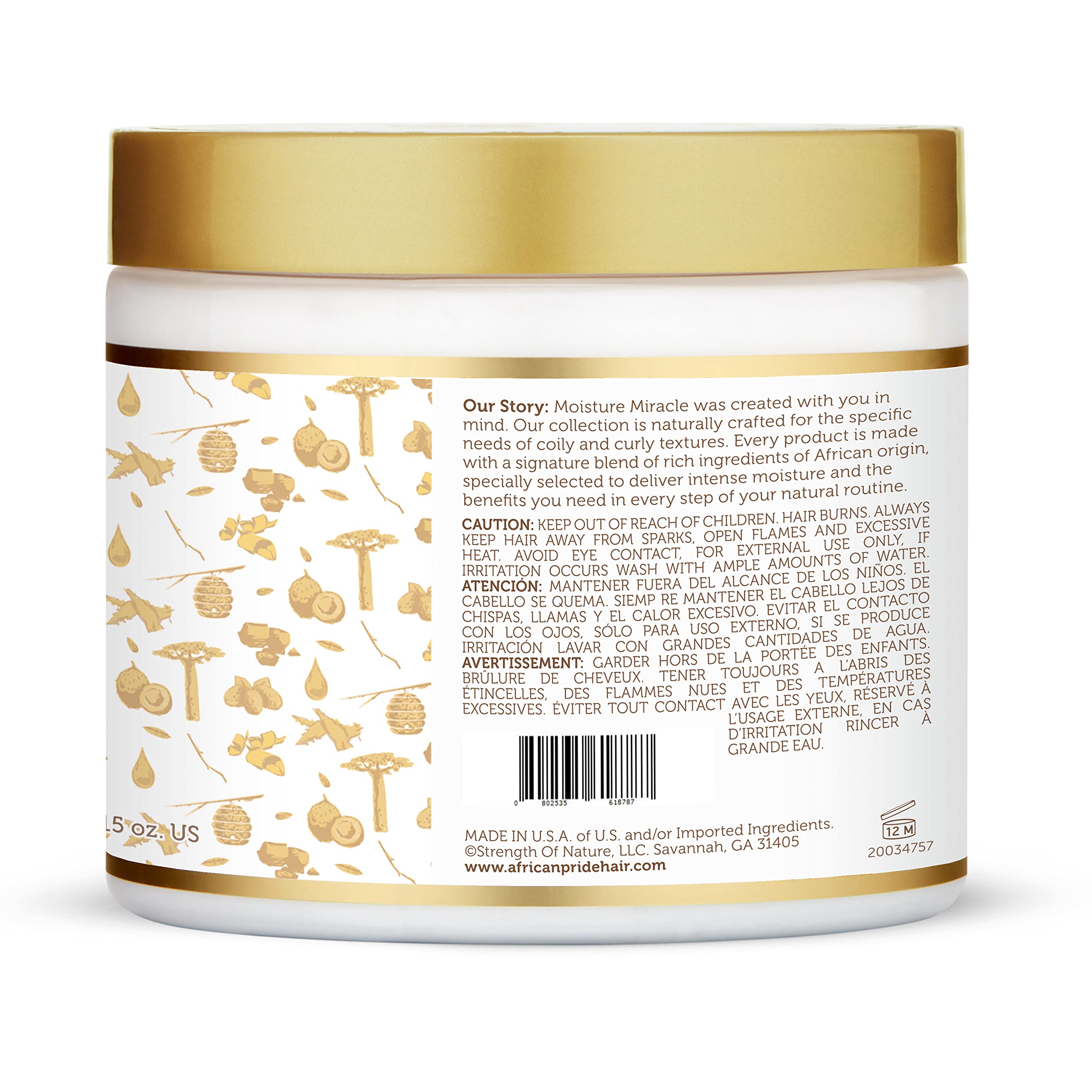 Three-pack packaging shows value and consistent styling with African Pride product.