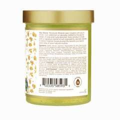 African Pride Moisture Miracle gel bottle highlighting natural shine on curls