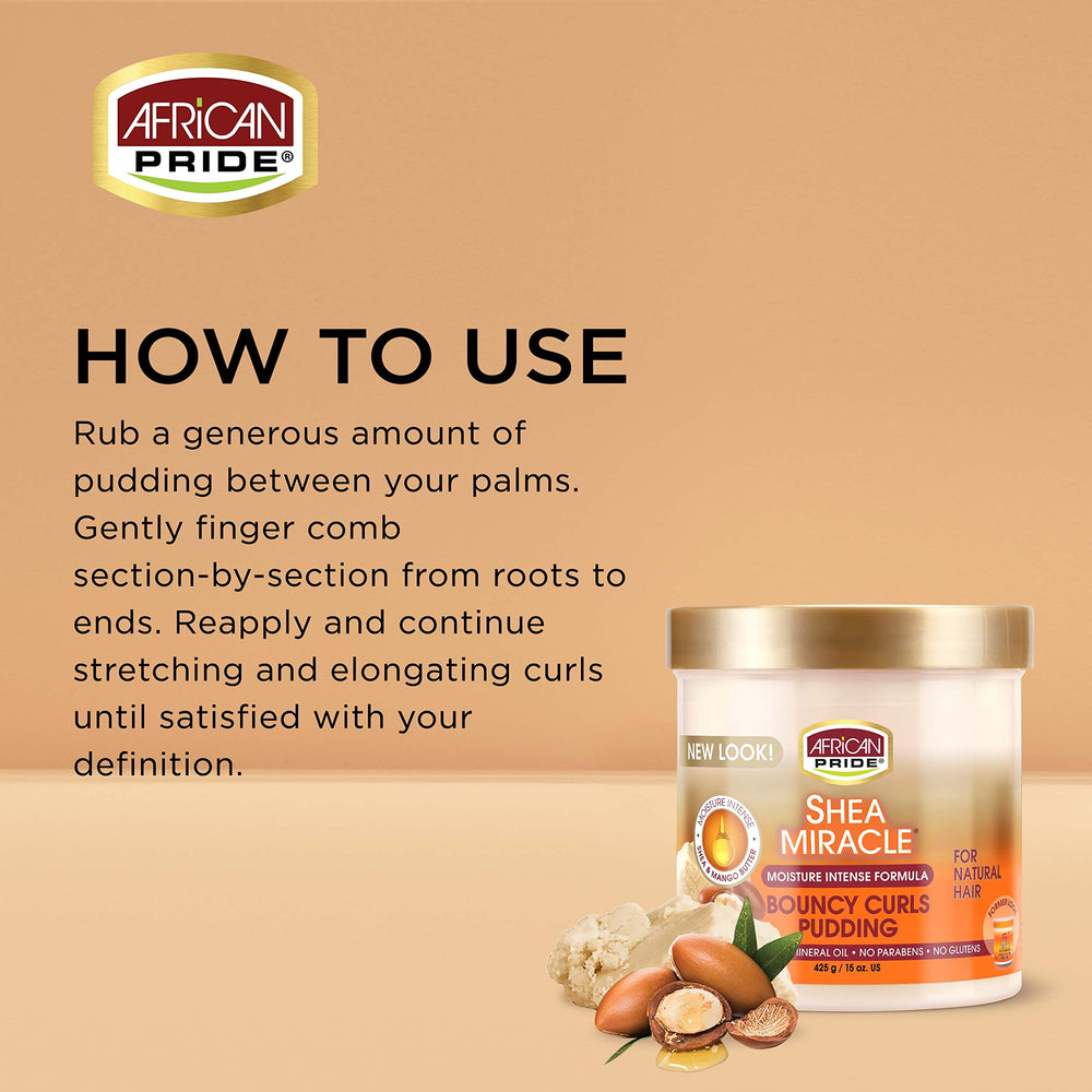 Close-up of whipped pudding texture ideal for defining curls.