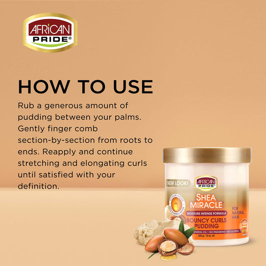 Close-up of whipped pudding texture ideal for defining curls.