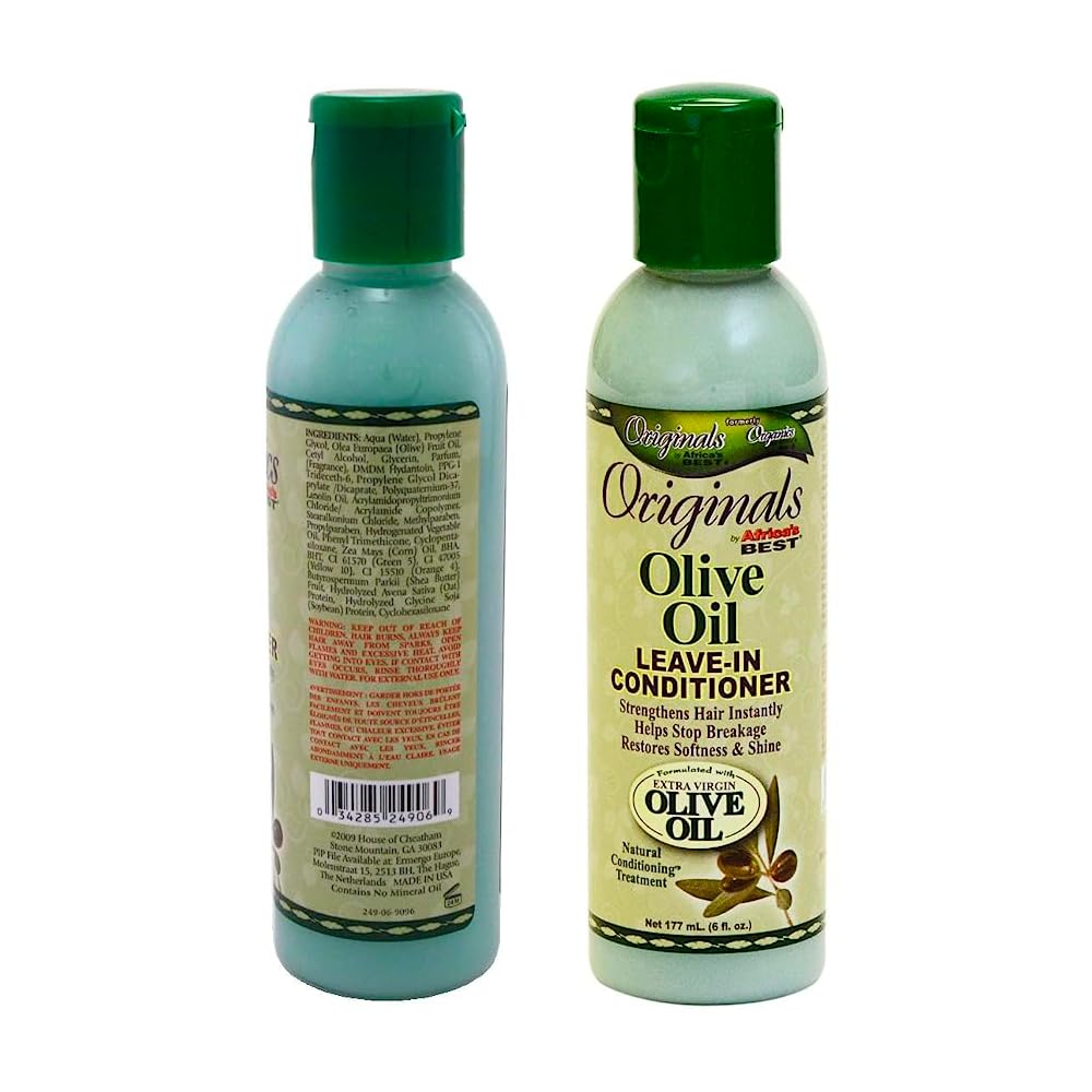 Africa's Best Olive Oil Leave-In applied to hair for soft, silky texture.