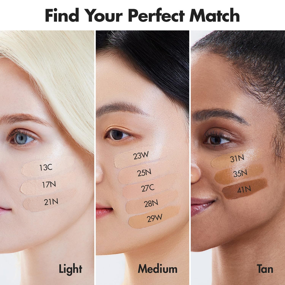 AGE20'S Signature Essence Pact latte trio colors showcases 3-in-1 radiance, color correction, buildable coverage.