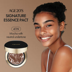 AGE 20's Signature Essence Pact ingredient essence visual hints at skin-nourishing benefits.