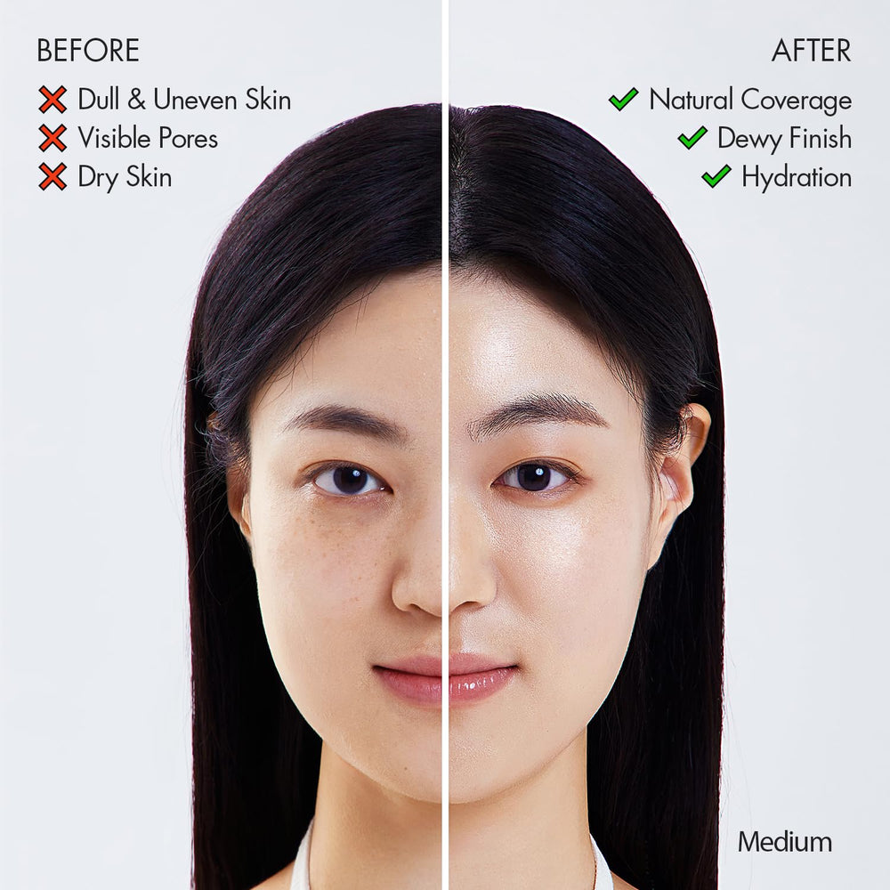 AGE 20's Signature Essence Pact SPF 50+ three-in-one latte offers radiant color and correction.