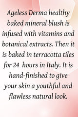 Ageless Derma baked blush packaging emphasizes clean cruelty-free formula.