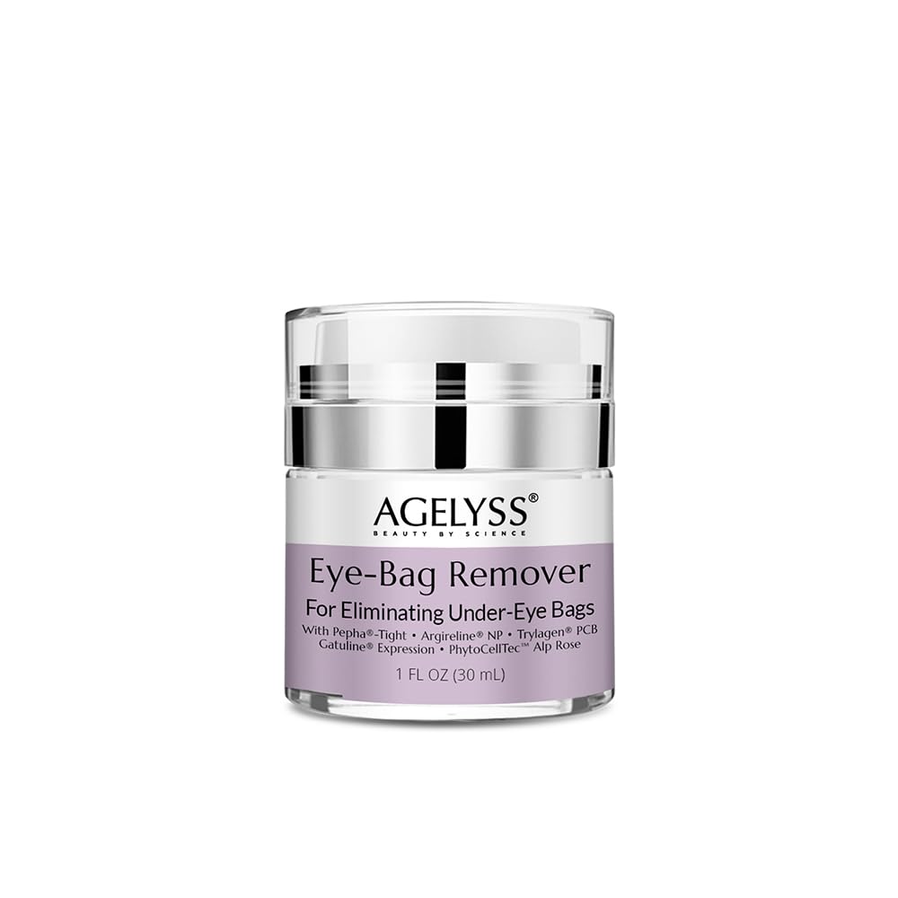 Agelyss Eye-Bag Cream bottle front showing premium packaging and hydration