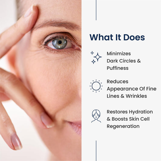 Agelyss Eye-Bag Cream texture spread shows creamy, fast-absorbing formula