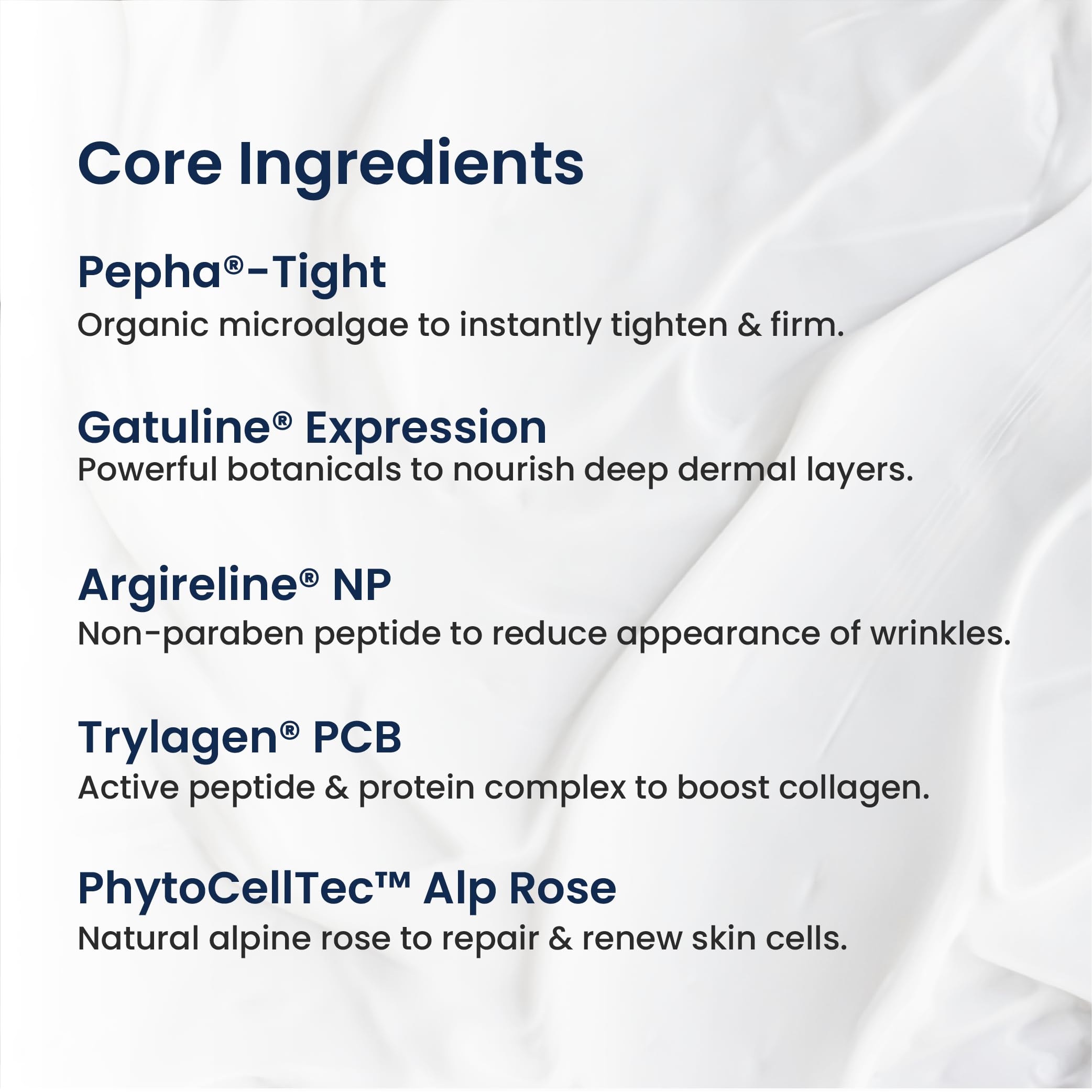 Agelyss Neck Firming Cream application on palm shows easy dispersion and absorption.