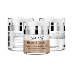 Shape & Sculpt massaged into skin on target areas for a smoother look
